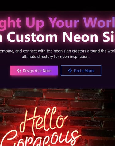 a neon sign that says hello neon signs