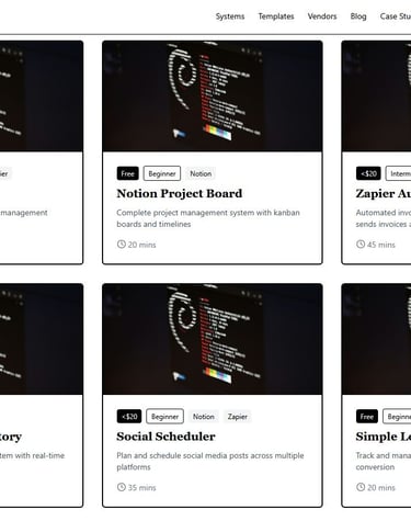 Featured Systems like notion, google,airtable and more