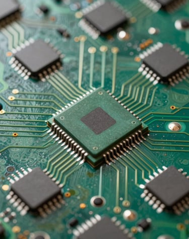 A futuristic AI interface glowing with data streams in shades of light blue.