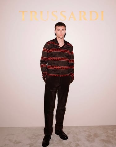 gleb abromisov attending Trussardi fashion show 2025