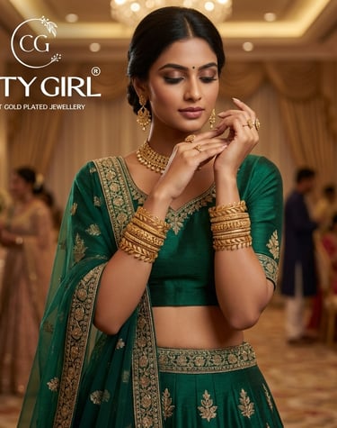 Guaranteed gold plated bridal bangle set — traditional Indian wedding jewellery