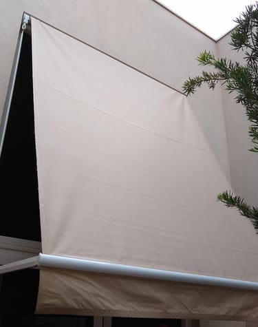 toldo com braço reto