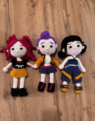 Crochet K-Pop Hunter Dolls