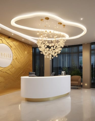 Bright task lighting focused on a stylish office workspace.