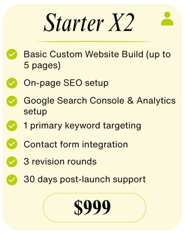 Starter X2 Innovaytix web design and SEO package