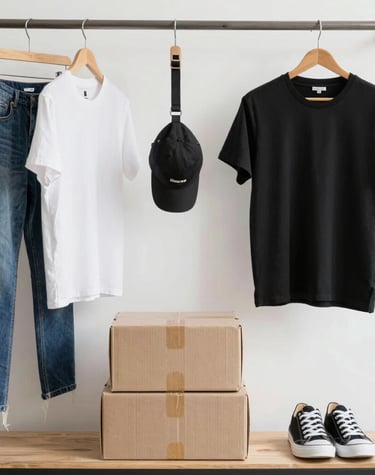 Close-up of a package labeled with a fast delivery sticker.