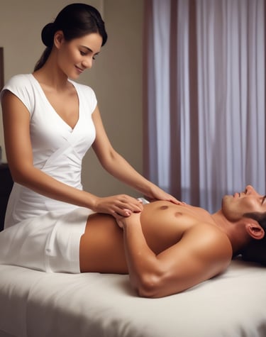 A happy client leaving the spa with a bright, satisfied smile.