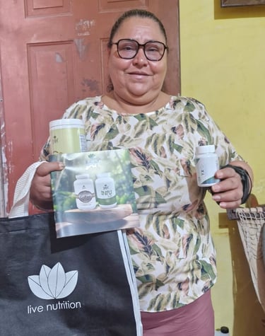 CLIENTE SATISFECHO CON LOS PRODUCOTS LIVE NUTRITION