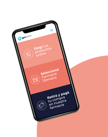 a phone with a phone showing how to buy at GPS Farma