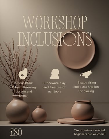 Wheel Throwing classes in Chelmsford, Pottery Classes, Workshops