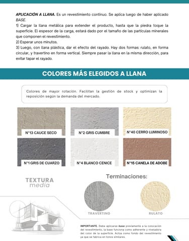 Ficha Tecnica Revestimiento Texturado A llana COLOCACION