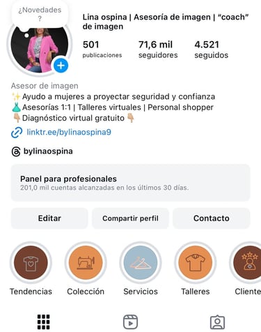 Feed de instagram bylinaospina