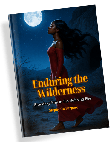Enduring the Wilderness by Stephy On Purpose; moonlit blue dress; strength and refined faith.