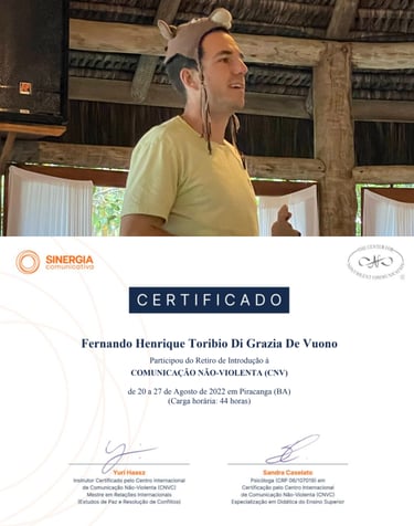 Formação em CNV (Comunicação Não Violenta) Fernando, Casa Cura Itacaré Bahia