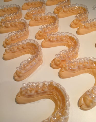 Printed models and clear aligners