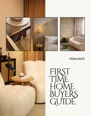 Digital First Time Home Buyer Guide by FERAVANTI for beginners learning how to buy a home.