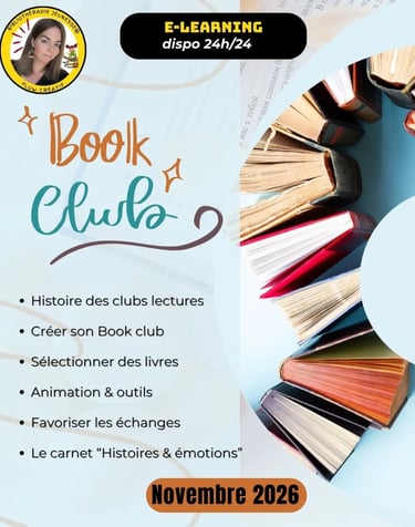 formation club lecture book club bibliothérapie bien-être