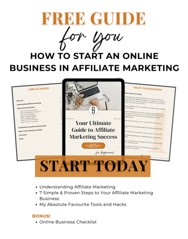 3 pages of affiliate marketing guide