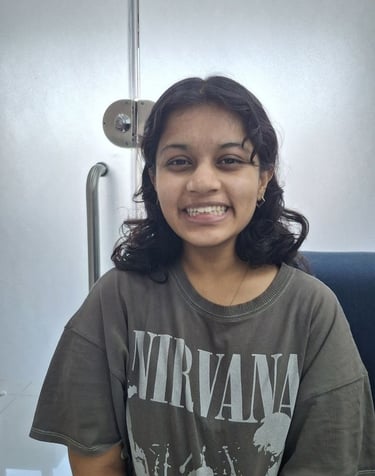 happy patient smiling after aesthetic treatment at shree dental care near shyamal ahmedabad