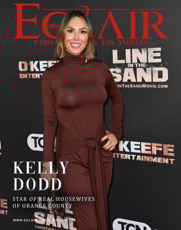 Kelly Dodd Star Of Real Housewives Of Orange County  for Eclair Magazine 