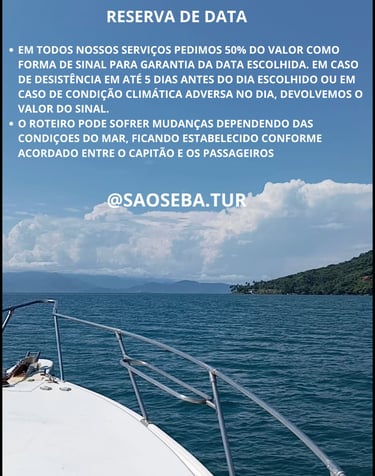 Reservas abertas durante todo o ano!