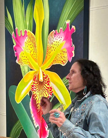 Christine Knize, RISD MFA Presenting a gallery talk featuring her monumental orchid  series 