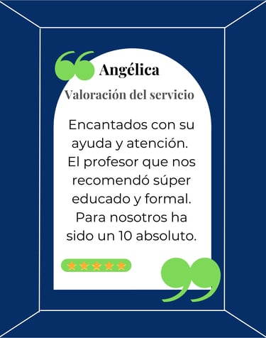 Alumna de matemáticas contenta tras sus clases particulares