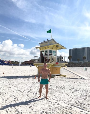 florida, clear water beach and me