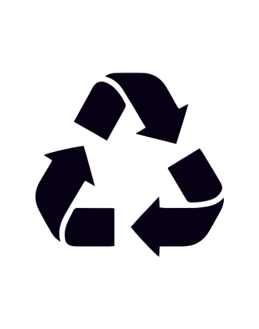 Recycle icon symbolizing sustainable acoustic panels