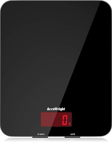 a digital scale scale scale with a clock on it