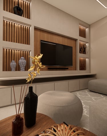 painel de tv em marcenaria