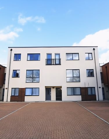 A residential block of flats. Under management of Altus Estates, achieving secure returns