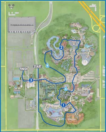 2015 runDisney Disneyland 5K Course Map
