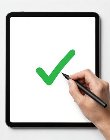 Documento digital de propuesta de servicios de asesoría junto a un bolígrafo sobre un escritorio