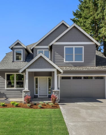 Modern suburban home representing home buying and closing costs