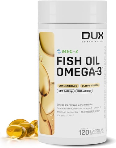 Ômega 3 Premium Dux Nutrition: pureza e alta concentração. Curadoria Vida Performance.