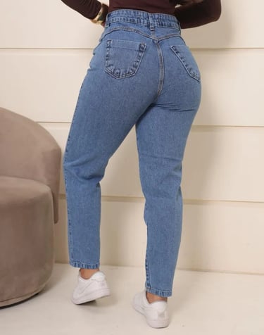 Calça Jeans Mom Feminina Cintura Alta Conforto E Estilo