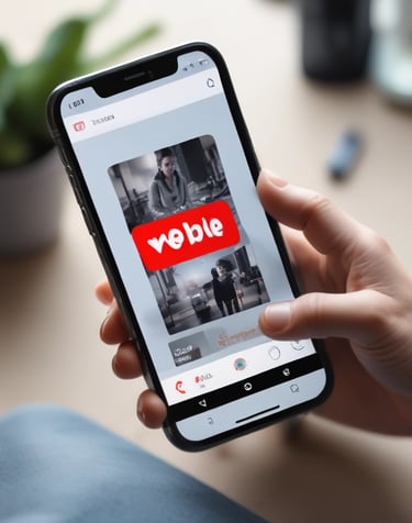 A dimly lit recording studio with two people present. One person is seated at a desk with a computer screen displaying audio editing software. Studio speakers and a MIDI keyboard are positioned on the desk. The second person stands beside the desk, wearing headphones around the neck.