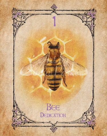Bee card from the animal spirit oracle deck