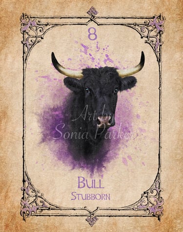 Bull card from the animal spirit oracle deck