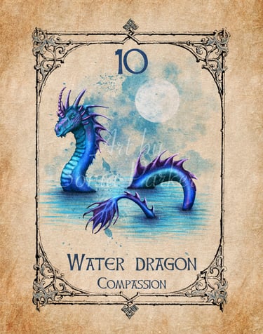 Water Dragon card from the animal spirit oracle deck