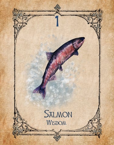Salmon from the Animal Spirit Oracle deck