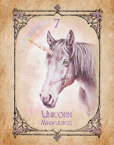 Unicorn card from the animal spirit oracle deck