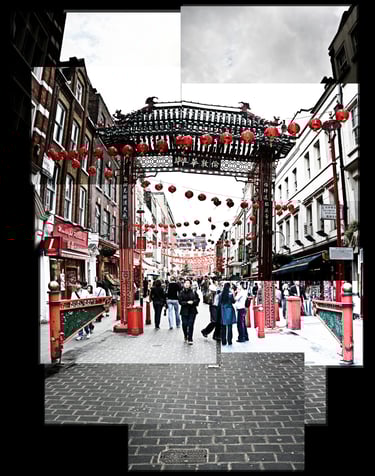 A joiner composition of China Town in London