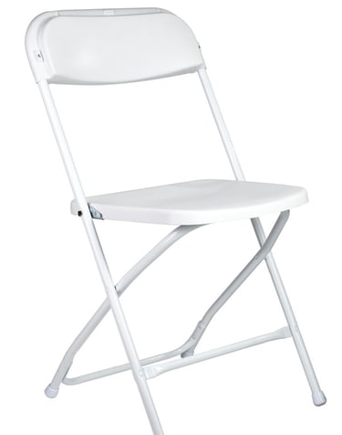 Silla blanca plegable, el paso diamond events