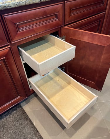 Cabinet Cubby Double Pullout Drawers