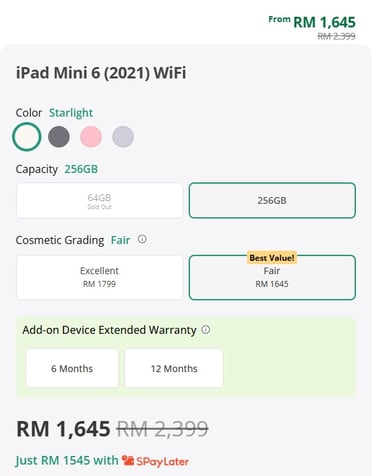 IPAD MINI 6 (2021) WIFI