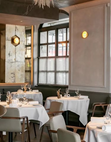 Sophisticated fine dining restaurant with a modern ambiance and gourmet culinary experience.