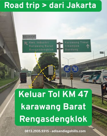 Petunjuk ke san diego hills memorial park karawang dari arah jakarta