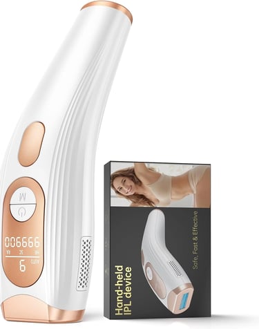 3 en 1 Depiladora Laser, 600NM-1200NM IPL Depiladora de Luz Pulsada, 9 Niveles Energía Laser
